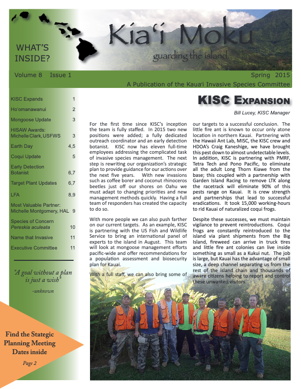 Kiaʻi Moku Spring 2015 newsletter
