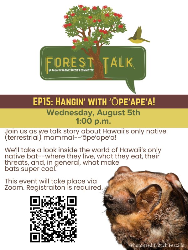 forest talk graphic with talk title hanginʻ with opeapea