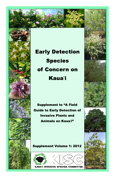 Early Detection Field Guide Supplement Volume 1 KISC