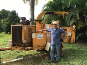 Steve Sico with his chipper