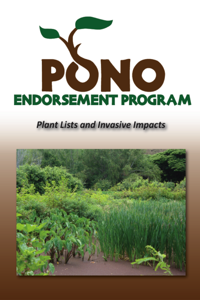 Pono Endorsement Program Plant Booklet
