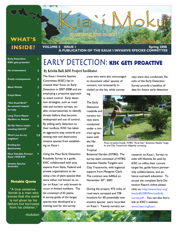 Kiaʻi Moku 2008 newsletter
